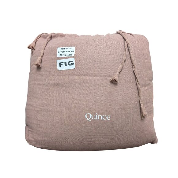 Quince Other - Quince 100% Organic Cotton Airy Gauze Duvet Cover 3PC Set Fig Full/Queen